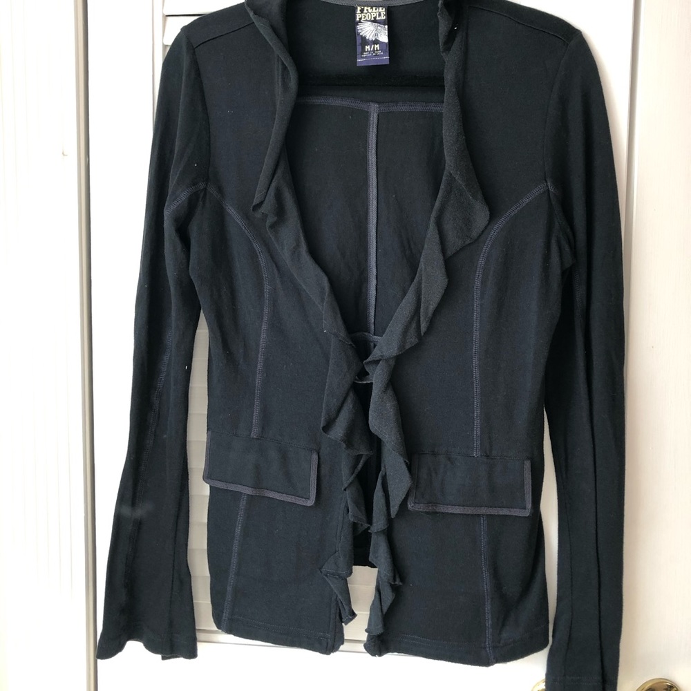 Free People black long sleeve Jacket